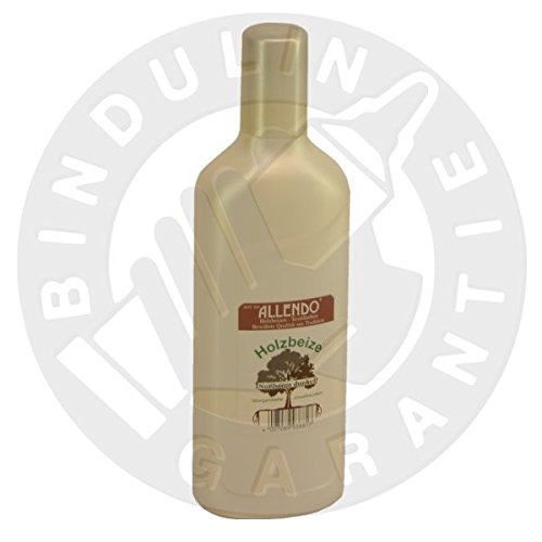 Holzbeize Holzton inkl. 1x Pinsel für beizen zum Auftragen und Nitrilhandschuhe (1000 ml buche) von Bindulin