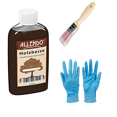 Holzbeize Holzton inkl. 1x synthetischen Pinsel von E.Com24 für beizen zum Auftragen (500 ml macoré) von Bindulin