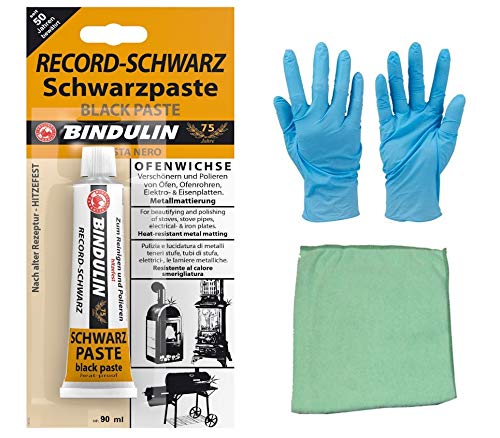 Kochplatten Elektroplatten Reiniger Ofenschwärze inkl. Microfasertuch zum Auftragen von E-Com24 (90 ml) von Bindulin