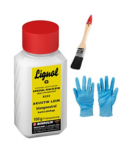 Lignol-G Akustikleim inkl. Leimspachtel, Pinsel von E-Com24 (100 gr.) von Bindulin