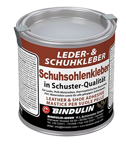 Schuhsohlen- und Lederkleber BINDULIN 700 gr. inkl.1 Pinsel zum Auftragen Schuhsohlen- und Lederkleber BINDULIN 700 gr. inkl.1 Pinsel zum Auftragen von Bindulin