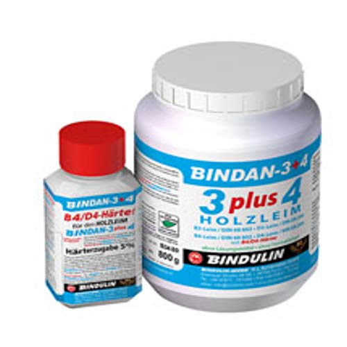 Set Bindan-3+4 B3+B4 850 g Dose & Flasche inkl. 1x Pinsel für beizen zum Auftragen von Bindulin