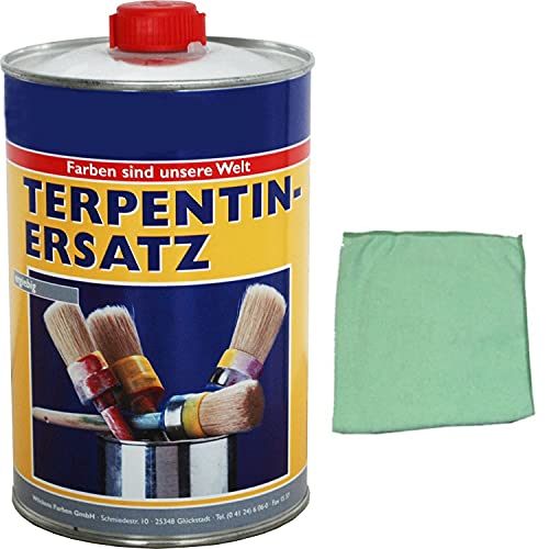 Terpentinersatz Pinselreiniger Terpentin inkl. ein Microfasertuch von E-Com24 (1000 ml) von Bindulin