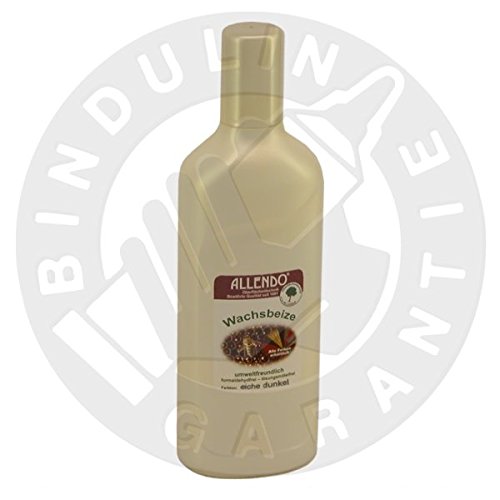 Wachsbeize Holzton inkl.1x Pinsel für beizen zum Auftragen u. Nitril Handschuhe von E-Com24 (1000 ml eiche-dunkel) von Bindulin