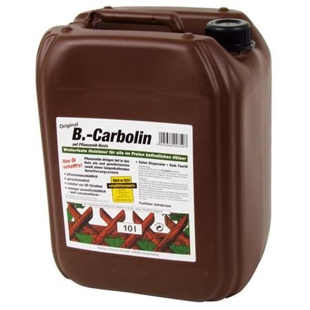 Wilckens Holzanstrich B.-Carbolin 2 Kanister Carbolin (20 Liter) inkl. 4x5m Abdeckfolie und 4er Pinselset von E-Com24 (Carbolin Holzanstrich 20 liter) von Bindulin