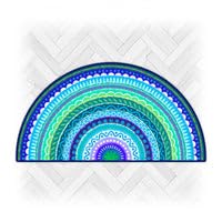 Bine Brändle - Bunte Fussmatten im Regenbogendesign - Größe 80cm x 45cm - 4 Farbvarianten (Blau) von Bine Brändle
