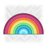Bine Brändle - Bunte Fussmatten im Regenbogendesign - Größe 80cm x 45cm - 4 Farbvarianten (Bunt) von Bine Brändle