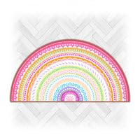 Bine Brändle - Bunte Fussmatten im Regenbogendesign - Größe 80cm x 45cm - 4 Farbvarianten (Pastellgelb) von Bine Brändle