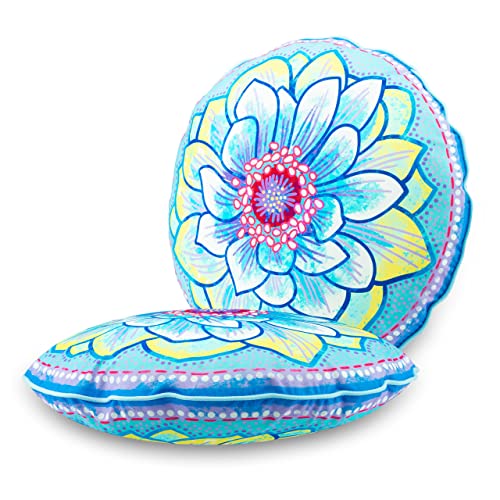 Bine Brändle - Dekokissen - Bunte Auswahl - Kissen mit Füllung - Mandalas - Bordürenliebe - Blüten - Blätter - Seerosenteich - Unterwasserwelt - Herzen - Monster - Regenbogen von Bine Brändle