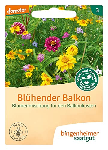 Bingenheimer Saatgut AG Blühender Balkon - Sommerblumenmischung (1 x 1 Stk) von Bingenheimer Saatgut AG