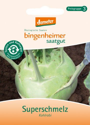 Bingenheimer Saatgut - Kohlrabi weiß Superschmelz - Gemüse Saatgut / Samen von Bingenheimer Saatgut