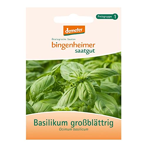 Bingenheimer Saatgut Basilikum großblättrig Ocimum basilicum demeter bio für ca. 10 m² von Bingenheimer