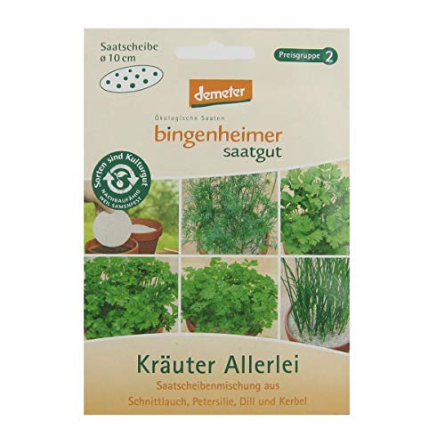 Bingenheimer Seeds, herbs, all sorts of seed slices mix demeter organic for 5 pots von Bingenheimer