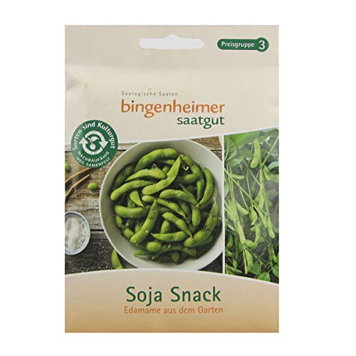 Bingenheimer Saatgut Soja Snack Edamame aus dem Garten bio für ca. 50 Pflanzen von Bingenheimer