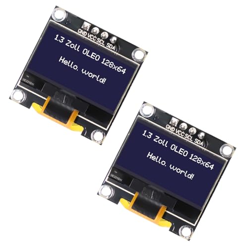 1,3 Zoll OLED Display mit I2C 128 x 64 Pixel Modul Binghe 3 Stück 1,3 Zoll OLED Display, I2C OLED Bildschirm Anzeigemodul mit weißen Zeichen 1106 Chip kompatibel mit Arduino Raspberry Pi 1,3 Zoll OLED Display mit I2C 128 x 64 Pixel Modul Binghe 3 Stück 1,3 Zoll OLED Display, I2C OLED Bildschirm Anzeigemodul mit weißen Zeichen 1106 Chip kompatibel mit Arduino Raspberry Pi von Binghe