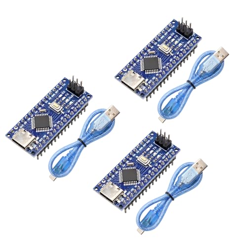 Nano Entwicklungsplatine mit Kabel Binghe 3 Stück Nano Entwicklungsplatine mit Chip CH340 Type-C Stecker 5V 16M 328P Microcontroller Kompatibel mit Arduino IDE Nano Entwicklungsplatine mit Kabel Binghe 3 Stück Nano Entwicklungsplatine mit Chip CH340 Type-C Stecker 5V 16M 328P Microcontroller Kompatibel mit Arduino IDE von Binghe