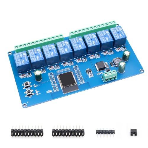 Binghe 8-Kanal ESP Relais Modul, DC5-30V ESP WiFi Wireless Control BLE Modul ESP-32-Relais Entwicklungsboard AC/DC Stromversorgung für ESP-Sekundärentwicklungsboard（LC-Relay-ESP-32-8R-D5） von Binghe