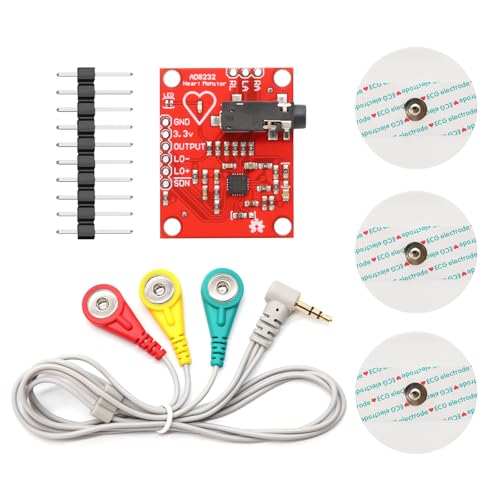 AD8232 EKG Modul Kit Binghe AD8232 EKG Messpuls Herzfrequenzsensor Modul AD8232 EKG-Überwachungssensor EKG Herzfrequenzsensor Modul mit Dupont-Kabel Kompatibel mit Arduino AD8232 EKG Modul Kit Binghe AD8232 EKG Messpuls Herzfrequenzsensor Modul AD8232 EKG-Überwachungssensor EKG Herzfrequenzsensor Modul mit Dupont-Kabel Kompatibel mit Arduino von Binghe