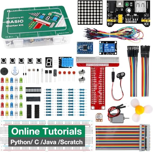 Basic Starter Kit mit Rasp-Pi Pico Binghe 2040 Elektronik Bausatz Enthält Rasp-Pi Modul, Steckbrett, I2C 1602 LCD Anzeigemodul, 9G Micro Servo Motor, Sensoren Kompatibel mit Raspberry Pi Pico Basic Starter Kit mit Rasp-Pi Pico Binghe 2040 Elektronik Bausatz Enthält Rasp-Pi Modul, Steckbrett, I2C 1602 LCD Anzeigemodul, 9G Micro Servo Motor, Sensoren Kompatibel mit Raspberry Pi Pico von Binghe