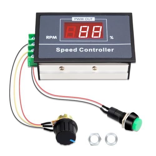 DC Motorgeschwindigkeitsregler Binghe 12V Motorregler PWM Geschwindigkeitsregler Elektromotor Drehzahlregler Geschwindigkeitsschalter-Controller DC 6V 12V 24V 48V kompatibel mit Arduino von Binghe