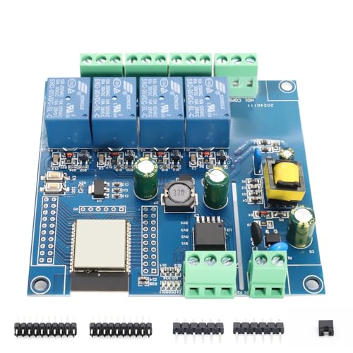 Binghe ESP 4-Kanal Relais Modul, ESP Relais Entwicklungsplatinen mit WIFI Bluetooth BLE AC220W/DC5-30V Stromversorgung Für DIY-Programmierprojekte（LC-Relay-ESP-32-4R-A2） von Binghe