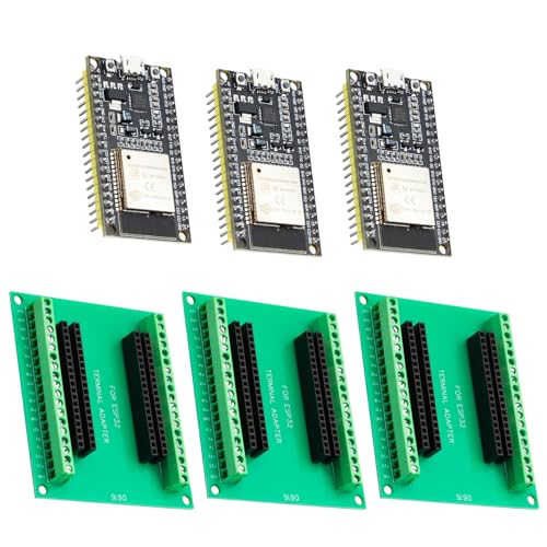 ESP32 Kit Binghe ESP32 Entwicklungsboard mit CP2102 Chip + ESP32 Breakout Board 2,4 GHz Dual Core WLAN WiFi + Bluetooth 2-in-1 Mikrocontroller für ESP32 38 Pins Kompatibel mit Arduino(3 X Satz ESP32) ESP32 Kit Binghe ESP32 Entwicklungsboard mit CP2102 Chip + ESP32 Breakout Board 2,4 GHz Dual Core WLAN WiFi + Bluetooth 2-in-1 Mikrocontroller für ESP32 38 Pins Kompatibel mit Arduino(3 X Satz ESP32) von Binghe