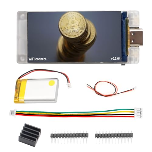 Binghe NerdMiner V2 Pro 78KH/s ESP-S3 Modul, NerdMiner V2 ESP-32-S3R8 mit Batterie T Display S3 Bitcoin Solo Lotterie mit 1,9″ TFT-Farbbildschirm Modul Typ-C WiFi/BLE Kompatibel mit Arduino Binghe NerdMiner V2 Pro 78KH/s ESP-S3 Modul, NerdMiner V2 ESP-32-S3R8 mit Batterie T Display S3 Bitcoin Solo Lotterie mit 1,9″ TFT-Farbbildschirm Modul Typ-C WiFi/BLE Kompatibel mit Arduino von Binghe