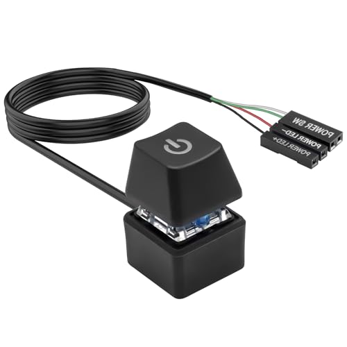 Netzschalter für Desktop Computers Binghe PC Netzschalter, PC Power Button Extern, PC Netzschalter Extern Netzschalter PC Off Switch Verlängerungskabel 1,65m mit LED Licht Netzschalter für Desktop Computers Binghe PC Netzschalter, PC Power Button Extern, PC Netzschalter Extern Netzschalter PC Off Switch Verlängerungskabel 1,65m mit LED Licht von Binghe