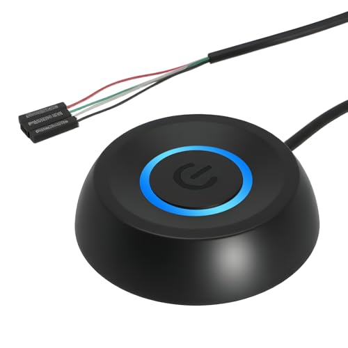 Netzschalter für Desktop Computers Binghe PC Power Button, PC Startknopf Extern, Einschaltknopf Extern, Tragbarer Büroschalter, Externes Tastenschalter Verlängerungskabel 1.8 Meter mit LED-Licht Netzschalter für Desktop Computers Binghe PC Power Button, PC Startknopf Extern, Einschaltknopf Extern, Tragbarer Büroschalter, Externes Tastenschalter Verlängerungskabel 1.8 Meter mit LED-Licht von Binghe