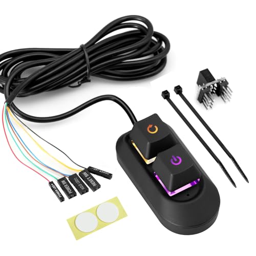 Netzschalter für Desktop Computers Binghe PC Power Button PC Netzschalter Externer mit Start- Und Reset-Steuerung multifunktionaler Desktop-Netzschalter mit LED-Licht Für Computer Motherboard, 2 m Netzschalter für Desktop Computers Binghe PC Power Button PC Netzschalter Externer mit Start- Und Reset-Steuerung multifunktionaler Desktop-Netzschalter mit LED-Licht Für Computer Motherboard, 2 m von Binghe