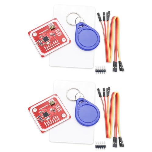 PN532 NFC RFID Modul Binghe 2 Stück PN532 NFC, PN532 NFC NXP RFID Modul PN532 NFC RFID V3 Modul, Nahfeldkommunikationsleser-Modul-Kit I2C mit S50 weißer Karte, Schlüsselkarte kompatibel mit Arduino PN532 NFC RFID Modul Binghe 2 Stück PN532 NFC, PN532 NFC NXP RFID Modul PN532 NFC RFID V3 Modul, Nahfeldkommunikationsleser-Modul-Kit I2C mit S50 weißer Karte, Schlüsselkarte kompatibel mit Arduino von Binghe