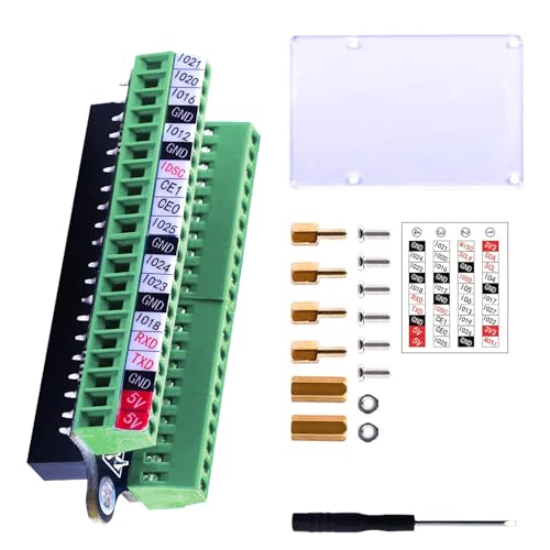 Rasp-Pi Micro GPIO Klemmenleiste Breakout Board Modul Binghe Mini Terminal Erweiterungskarte, Rasp-Pi Erweiterungsplatine Micro Anschluss für Raspberry Pi 4B/3B+/3B/2B Rasp-Pi Micro GPIO Klemmenleiste Breakout Board Modul Binghe Mini Terminal Erweiterungskarte, Rasp-Pi Erweiterungsplatine Micro Anschluss für Raspberry Pi 4B/3B+/3B/2B von Binghe