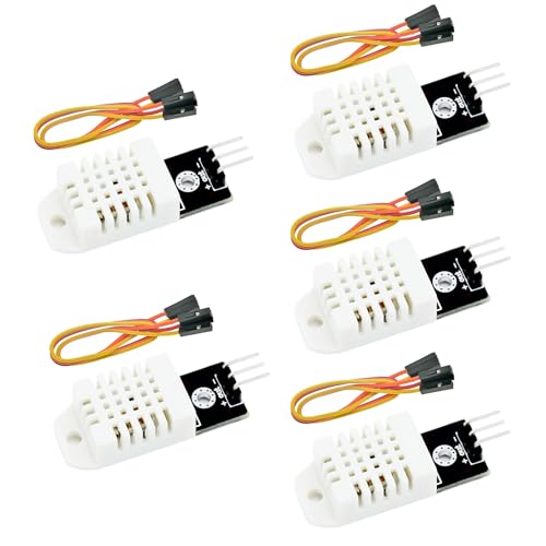 Temperatursensor Modul Binghe 5 Stück Digitale Sensor Digitale Temperatur und Luftfeuchtigkeitssensoren mit Chip und Kabel 3.3-5.5V Weiß Sensor kompatibel mit Arduino Temperatursensor Modul Binghe 5 Stück Digitale Sensor Digitale Temperatur und Luftfeuchtigkeitssensoren mit Chip und Kabel 3.3-5.5V Weiß Sensor kompatibel mit Arduino von Binghe