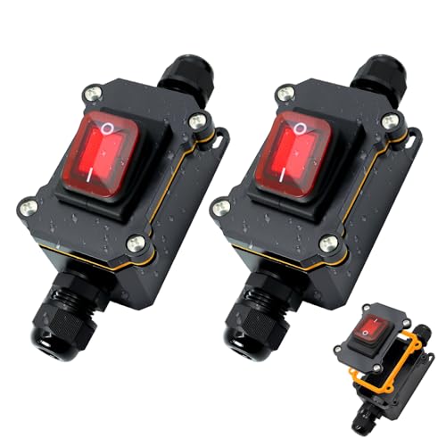 Wasserdichter Inline Schalter Binghe 2 Pcs 220V 30A IP67 wasserdichter inline schalter Schalter Wasserdicht mit Kontrollleuchte Schalter Kabelschalter Geeignet für Wasserdichter Schalter Außeneinsatz Wasserdichter Inline Schalter Binghe 2 Pcs 220V 30A IP67 wasserdichter inline schalter Schalter Wasserdicht mit Kontrollleuchte Schalter Kabelschalter Geeignet für Wasserdichter Schalter Außeneinsatz von Binghe