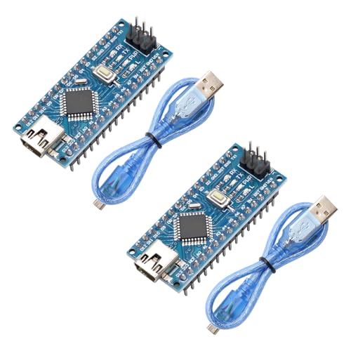 Nano Entwicklungsplatine mit Kabel Binghe 2 Stück Nano-V3mit 328P Chip Entwicklungsplatine mit Chip CH340 Mini Stecker 5V 16M 328P Microcontroller Kompatibel mit Arduino IDE Nano Entwicklungsplatine mit Kabel Binghe 2 Stück Nano-V3mit 328P Chip Entwicklungsplatine mit Chip CH340 Mini Stecker 5V 16M 328P Microcontroller Kompatibel mit Arduino IDE von Binghe