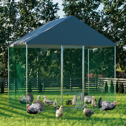 BingoPaw Freilaufgehege Groß Hühnerstall Outdoor: 3x2x2.7m begehbar Hühnergehege 6 m² Hühnerhaus mit Wasserdichtem Dach und Nylon Hühnerzaun Hühnervoliere für Hühner Enten Gänse Kaninchen BingoPaw Freilaufgehege Groß Hühnerstall Outdoor: 3x2x2.7m begehbar Hühnergehege 6 m² Hühnerhaus mit Wasserdichtem Dach und Nylon Hühnerzaun Hühnervoliere für Hühner Enten Gänse Kaninchen von BingoPaw