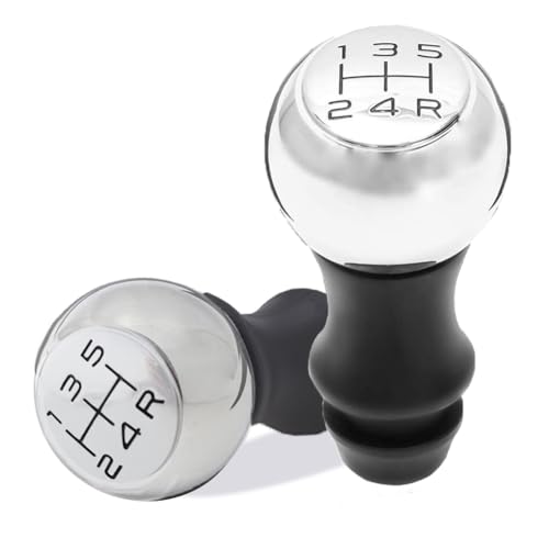 Schaltknauf 5 Gang Schalthebel knäufe Schaltknopf Gear shift knob Universal (Weiß) von YREKO