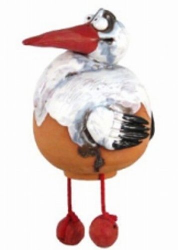 Keramik Gartenstecker Gartenkugel Blumenstecker Beetstecker Storch Keramik Gartenstecker Gartenkugel Blumenstecker Beetstecker Storch von Bingos-Tonstudio