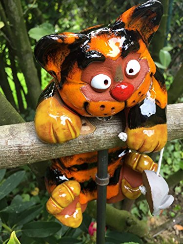 TOMENGBEIAABBCC FVLFIL Keramik Gartenstecker Gartenkugel Blumenstecker Beetstecker Katze mit Maus 20 cm frostfest TOMENGBEIAABBCC FVLFIL Keramik Gartenstecker Gartenkugel Blumenstecker Beetstecker Katze mit Maus 20 cm frostfest von Bingos-Tonstudio