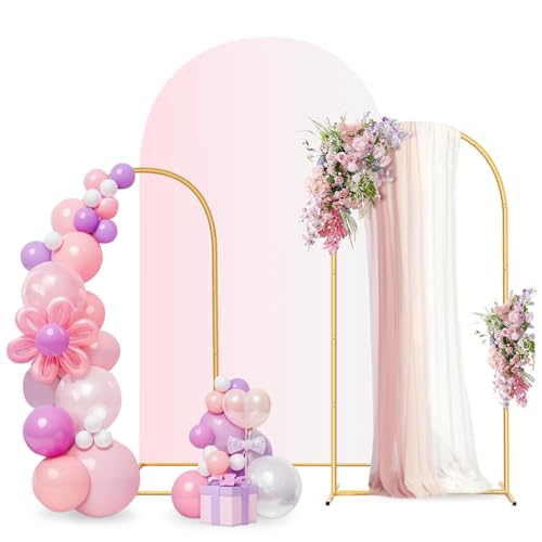 Bingyouth Hochzeitsbogen, 2.2m 2.0m 1.8m Metall Ballon Bogen Set von 3, Goldfarbene Hochzeitsdeko Rosenbogen für Zeremonie, Geburtstag, Party Dekoration Bingyouth Hochzeitsbogen, 2.2m 2.0m 1.8m Metall Ballon Bogen Set von 3, Goldfarbene Hochzeitsdeko Rosenbogen für Zeremonie, Geburtstag, Party Dekoration von Bingyouth