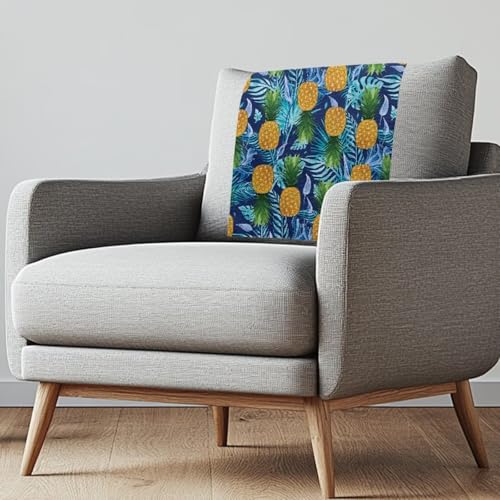 Binienty 1 x Kopfstützenbezug für Liegestuhl, rutschfest, verschleißfest, für Couch, Kopfstütze, Sofa, Theatersitz, Kiefernnadel, Ananas, 1 Stück von Binienty