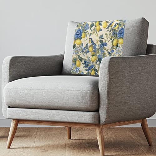 Binienty 1 x Kopfstützenbezug für Liegestuhl, rutschfest, verschleißfest, für Couch, Kopfstütze, Sofa, Theatersitz, Zitronenvogel, 1 Stück von Binienty