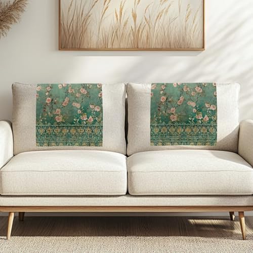 Binienty Kopfstützenbezüge für Liegestühle, Vintage-Blumen-Sofabezug, Größe 67 x 42 cm, staubabweisender Sesselschutz für Zuhause, Innendekoration, für Familie, 1 Stück von Binienty