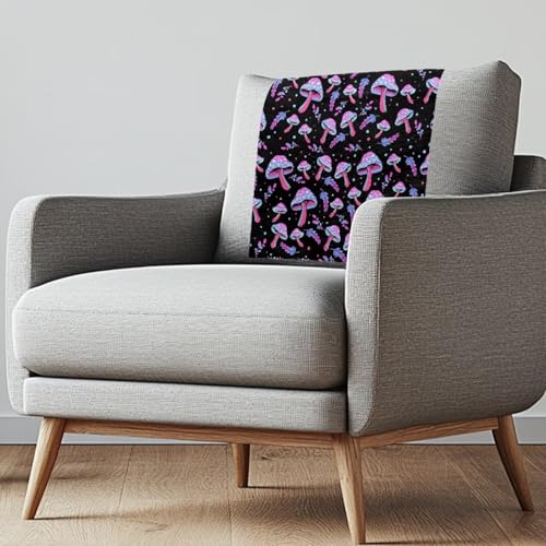 Binienty Kopfstützenbezüge für Liegestuhl, Pilz, rutschfest, atmungsaktiv, Lounge-Schutz, Dekor, weich, waschbar, für Couch, Sofa, Theatersitz, 2 Stück von Binienty