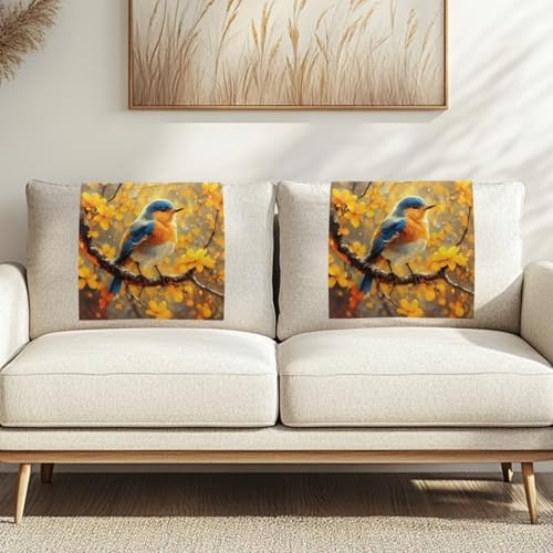 Binienty Kopfstützenbezug für Liegestuhl, 41 x 66 cm, rutschfest, für Couch, Liege, Staubschutz, gelbe Birnenblüte, Vogelsofa, Kopfstützenschutz für Chaiselongue, 3 Stück von Binienty