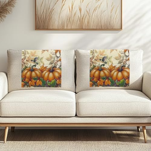 Binienty Kürbis-Sofa-Schonbezug, Stuhlkopfabdeckung, rechteckig, für Kopfstützen, Staubschutz, Möbelschutz, Herbst, Tanktop, Urlaub, Dekoration, Zubehör, 1 Stück von Binienty