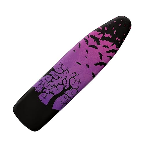 Binienty Lila Fledermaus Bügelbrettbezug widerstehen sengenden Halloween Bügelpads zum Bügeln Tischplatte Bügelbrettbezug mit Klettverschluss Halloween Dekor von Binienty