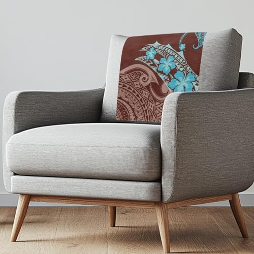 Binienty Polyester-Kopfstützenbezug für Liegestuhl, polynesischer Hibiskus-Sofa-Kopfstützenschutz, Tiersofa, Staubschutz, Couch, Portection Dekor für Möbel, 1 Stück von Binienty