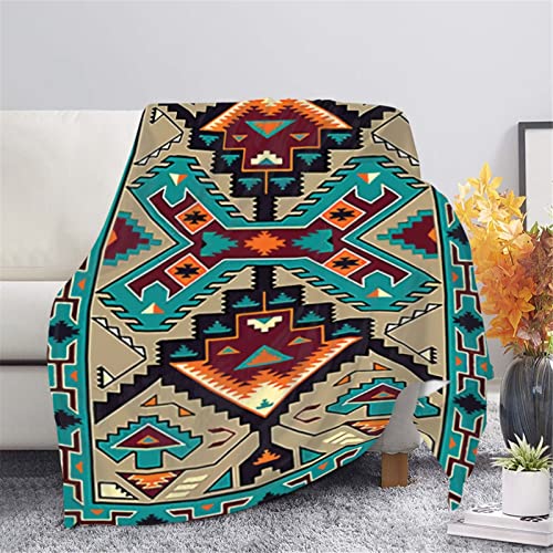 Binienty Ultraweiche Fleecedecke für Kinder und Erwachsene, Navajo Azteken-geometrisches Design, Plüsch, gemütliche Überwurfdecke für Sofa, Couch, Bett von Binienty