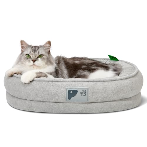 Orthopädisches Hundebett für Welpen, weiches Katzenbett für Hauskatzen, waschbar mit abnehmbarem Bezug und rutschfester Unterseite, Couchbett mit vierseitigem Grau, Größe M Orthopädisches Hundebett für Welpen, weiches Katzenbett für Hauskatzen, waschbar mit abnehmbarem Bezug und rutschfester Unterseite, Couchbett mit vierseitigem Grau, Größe M von Bininl